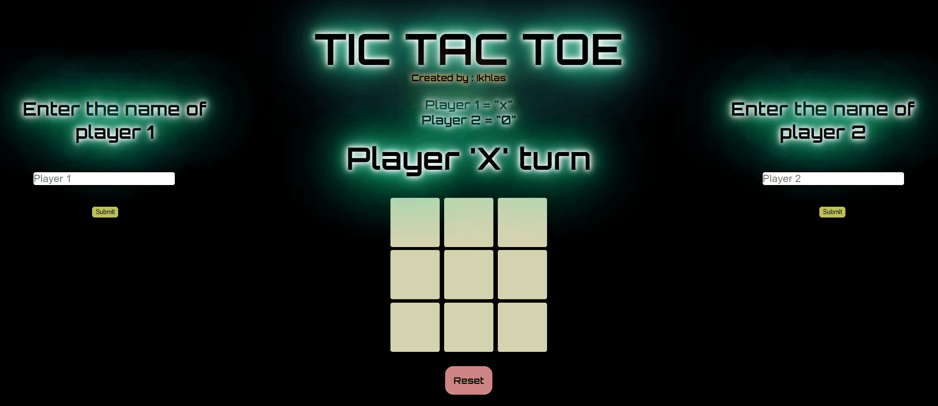 TIC TAC TOE